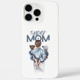 Personalized Super Mom with Son and Daughter Gift