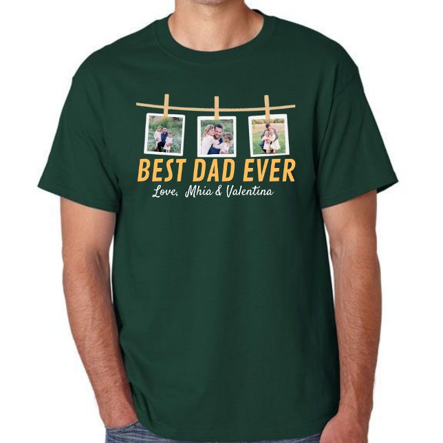 Personalized T-shirt for dad with family photos (Skapare uppladdad)