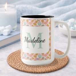 Personalized Tea Lover & Baker Monogram Name Mug Två-Tonad Mugg