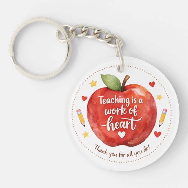 Personalized Teacher Appreciation Keychain (Framsidan)