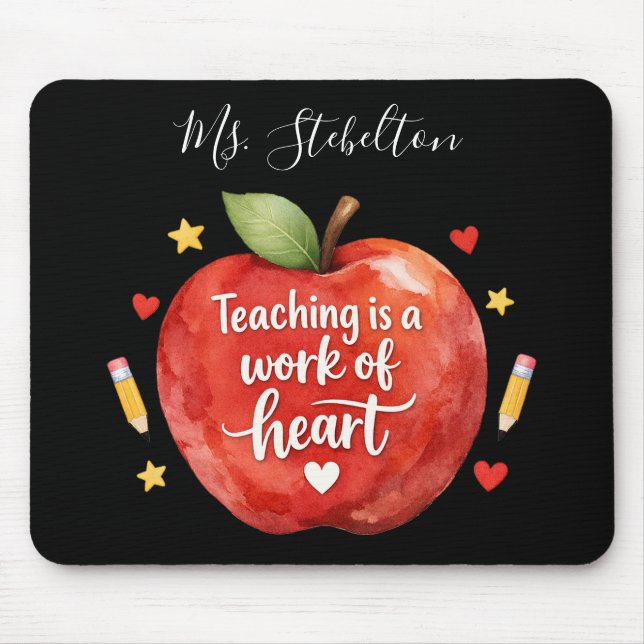 Personalized Teacher Appreciation Mouse Pad Musmatta (Framsidan)