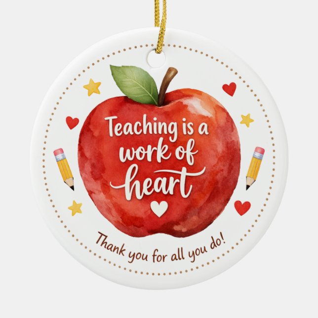 Personalized Teacher Appreciation Ornament (Framsidan)
