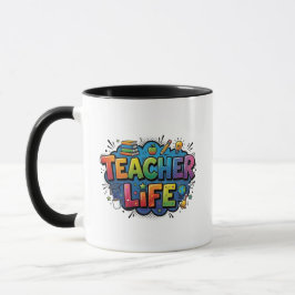 Personalized Teacher Life Pop Art Comic Style Mugg