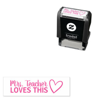 Personalized Teacher LOVES This Stamp Självfärgande Stämpel