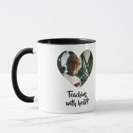 Personalized Teacher mug with Heart Photo Frame Mugg
