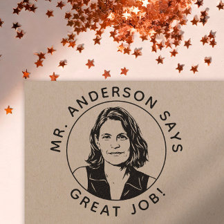 Personalized Teacher Stamp With Custom Photo Stamp Stämpel