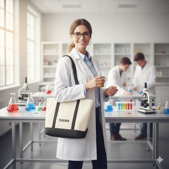 Personalized Teacher Text Statement Customizable Tygkasse (Personalized Teacher Text Statement Customizable Tote Bag)