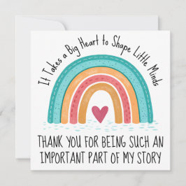 Personalized Teacher Thank You Card Rainbow Design Julkort