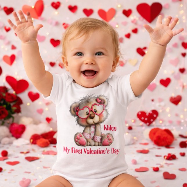 Personalized Teddy Bear Baby Bodysuit  T Shirt (Skapare uppladdad)