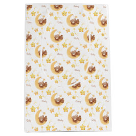 Personalized Teddy Bear Moon Baby Shower