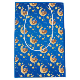 Personalized Teddy Bear Moon Baby Shower