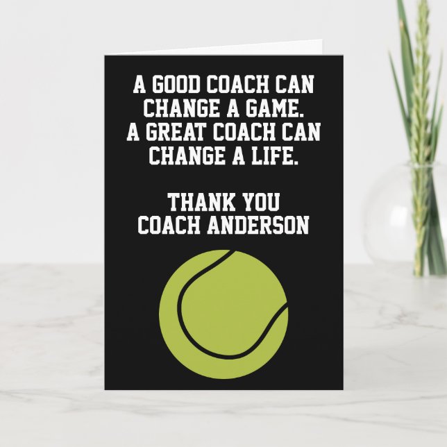 Personalized Tennis Coach From Team Players Sports Kort (Framsida)