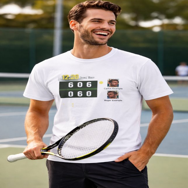 Personalized Tennis Scoreboard T Shirt (Skapare uppladdad)