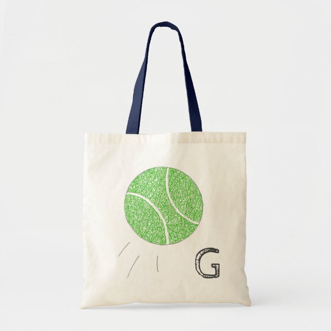 Personalized Tennis Tote Bag Tygkasse (Framsidan)