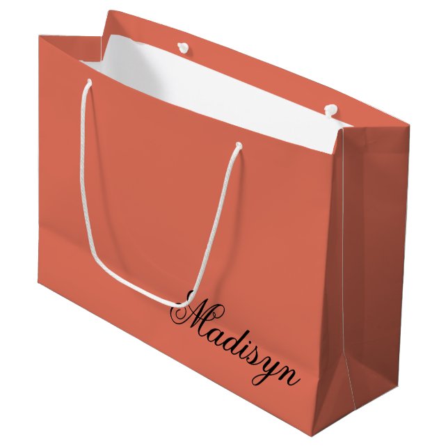 Personalized Terracotta Gift Bag for Special Event (Framsidan Vinklad)