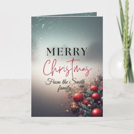 Personalized, Text and Picture Christmas Card Helgkort