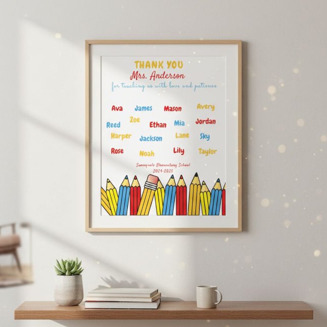 Personalized thank you gift for the teacher  poster (Skapare uppladdad)