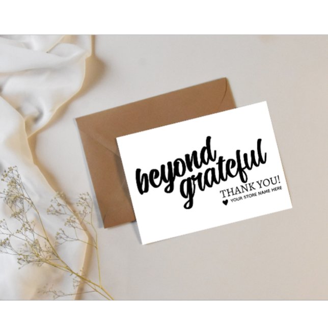 Personalized Thank You Stamp | Add Your Store Name Självfärgande Stämpel (Modern custom thank you stamp add your store name)