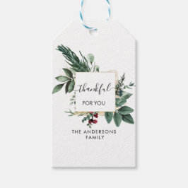 Personalized Thankful for you! Presentetikett
