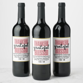 Personalized Thanksgiving Bottle Labels: Share the Vinflaska Etikett
