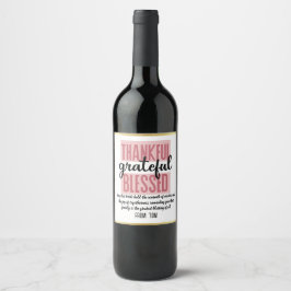 Personalized Thanksgiving Bottle Labels: Share the Vinflaska Etikett