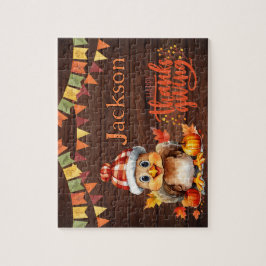 Personalized Thanksgiving Child Name Puzzle Pussel