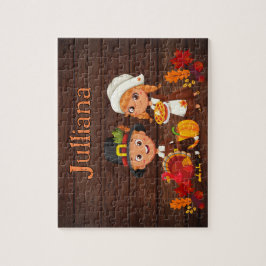 Personalized Thanksgiving Child Name Puzzle Pussel