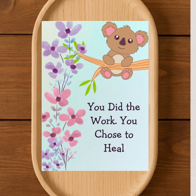 Personalized Therapist Client Blue Pastel Floral Tack Kort (Skapare uppladdad)