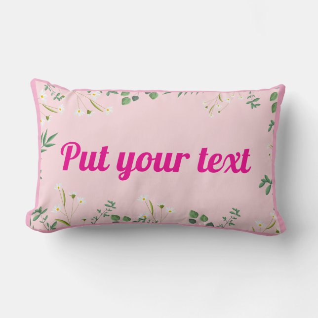 Personalized Throw Pillow for Home and Bedroom Lumbarkudde (Framsida)
