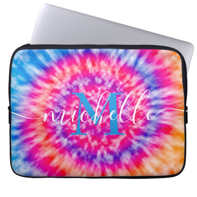 Personalized Tie Dye Laptop Fodral (Framsidan)
