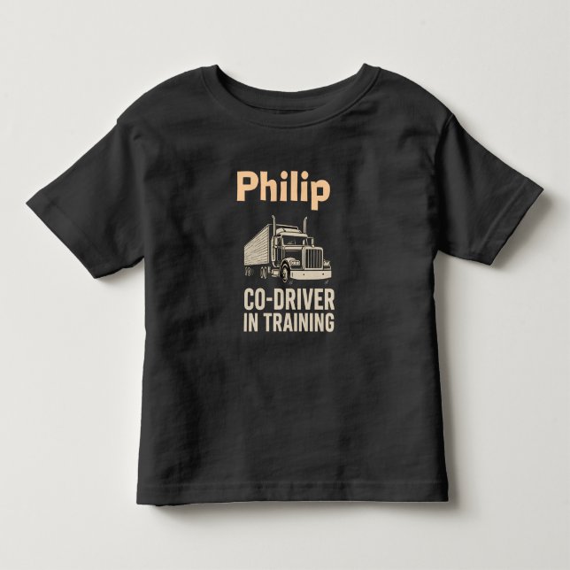 Personalized toddler shirt for trucker - semi   t (Framsida)
