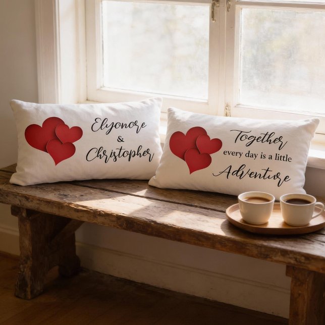 Personalized Together Every Day Adventure Quote  Lumbarkudde (Skapare uppladdad)