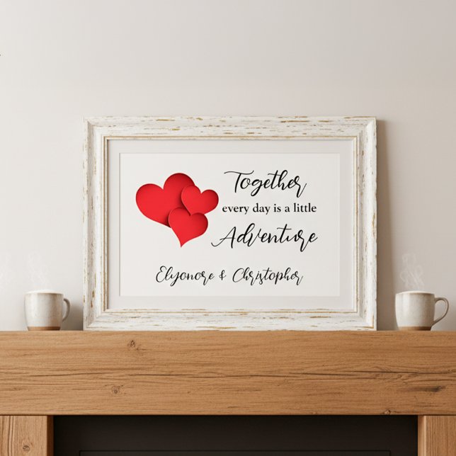 Personalized Together Every Day Adventure Quote Poster (Skapare uppladdad)