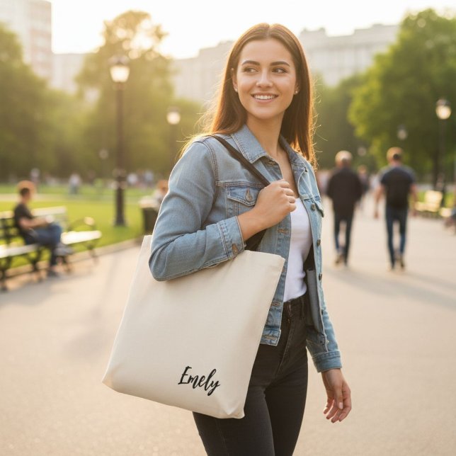 Personalized Tote,  Bridesmaid Gift, Custom Name  Tygkasse (Skapare uppladdad)
