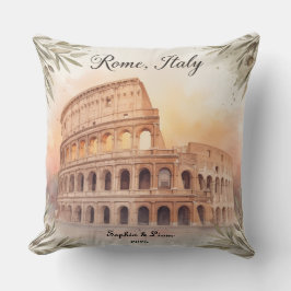Personalized Travel Honeymoon or Vacation Keepsake Kudde
