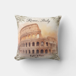 Personalized Travel Honeymoon or Vacation Keepsake Kudde