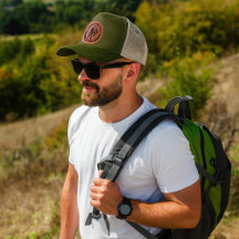 Personalized Traveler's Leather Patch Cap