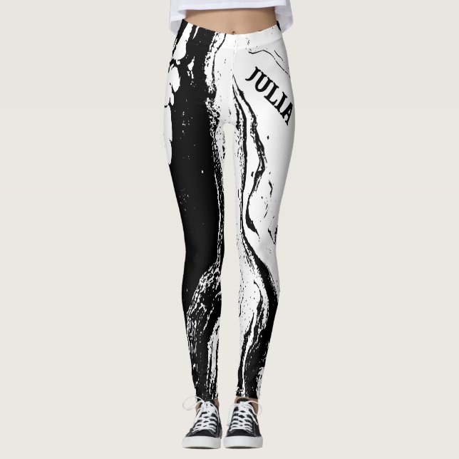 Personalized Trendy Abstract Design Leggings (Framsida)