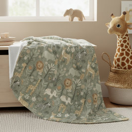 Personalized Tribal Safari Jungle ID1260 Fleecefilt