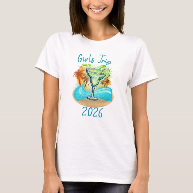 Personalized Tropical Island T Shirt (Framsida)