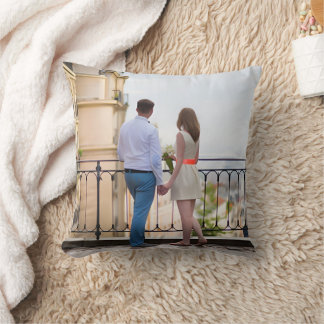Personalized Two Photo Throw Pillow Kudde