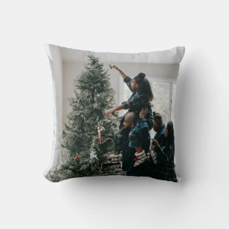 Personalized Two Sided Family Christmas Photo Kudde