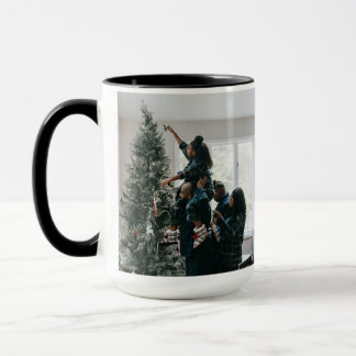 Personalized Two Sided Family Christmas Photo  Mugg