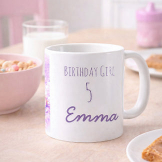 Personalized Unicorn Birthday Girl Mug Unicorn🦄 Kaffemugg