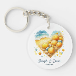 Personalized Valentine Anniversary Seashell Heart