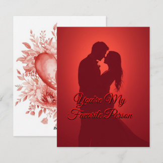 Personalized Valentine Gift for Wife or Husband Julkort