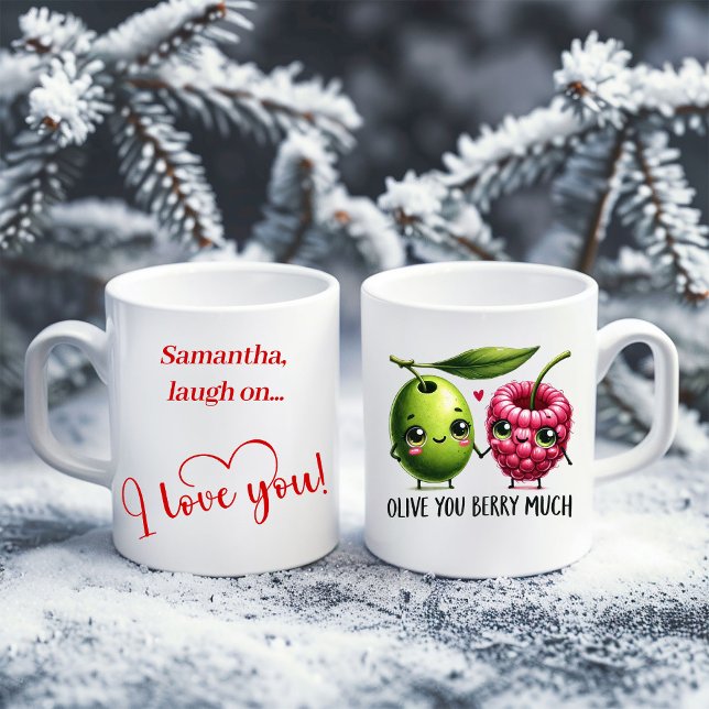 Personalized Valentine Mug Cute Food Love Quote Kaffemugg (Personalized Valentine Mug Cute Food Love Quote)