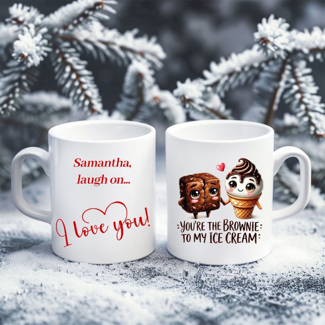 Personalized Valentine Mug Cute Food Love You Gift Kaffemugg (Personalized Valentine Mug Cute Food I Love You Gift)