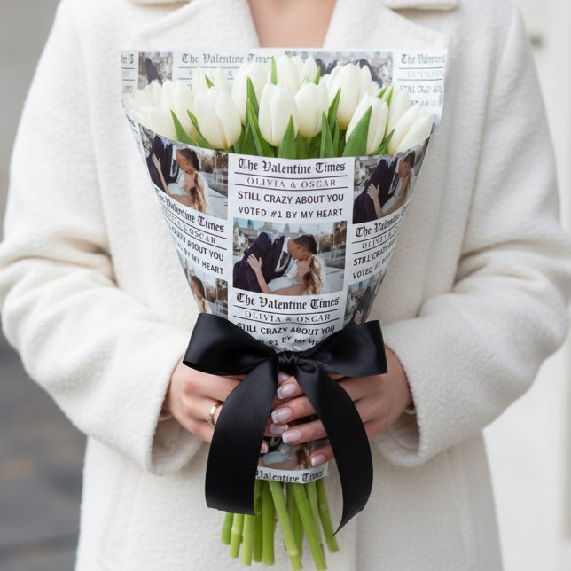 Personalized Valentine Newspaper Photo  Presentpapper (Skapare uppladdad)