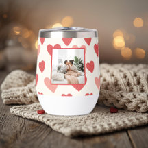 Personalized Valentine Photo Heart Water Bottle